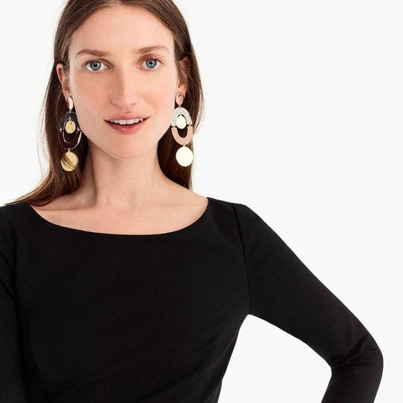 NWT Womens Petite Size 2 2P J. Crew Fit and Flare Sheath Dress in Stretch Ponte - Picture 3 of 6